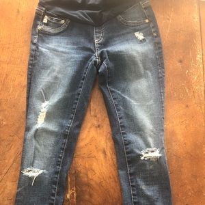 AG Maternity Skinny Jeans Distressed/ripped
